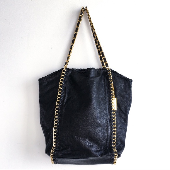 Amrita Singh Handbags - Gold chain faux leather shoulder bag
